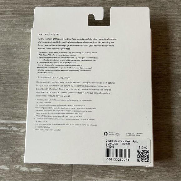 BNIB Lululemon Double Strap Face Mask - SNDN - Picture 3 of 6